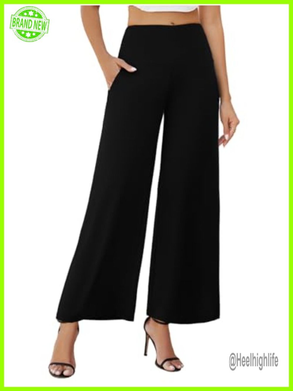 Women's Wide Leg Palazzo Lounge Pants with Pockets High Waist Stretchy